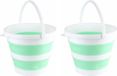 Benson 2x stuks opvouwbaar afwasteiltjes / afwasbakken groen 10L