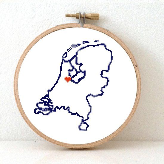 Studio Koekoek Borduurpakket kaart van Nederland