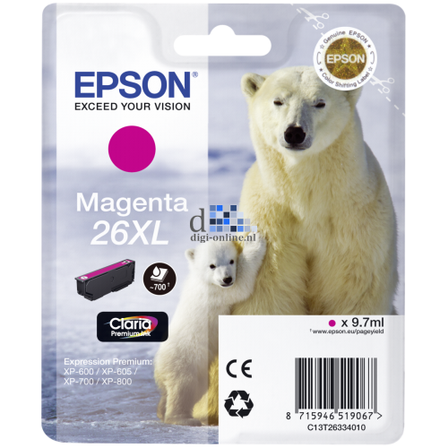 Epson Inktpatroon XL magenta Claria Premium T 263 T 2633