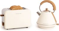 CREATE PACK - TOAST RETRO Broodrooster + KETEL RETRO M Waterkoker 1L - Gebroken wit