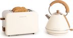 CREATE PACK - TOAST RETRO Broodrooster + KETEL RETRO M Waterkoker 1L - Gebroken wit