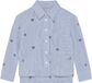 Noppies - Blouse - Streepmotief - Opstaande kraag - Light Blue - Maat 98