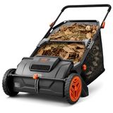 VEVOR Push Lawn Sweeper, 21" Blad- en grasverzamelaar, sterke rubberen wielen en zwaar belastbaar, verdikt staal, duurzaam in gebruik met grote capaciteit 3,5 cu. ft. Mesh Collection Hopper Bag, 2