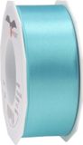 Merkloos Cadeaulint Satijn - 4 cm x 25 meter - turquoise