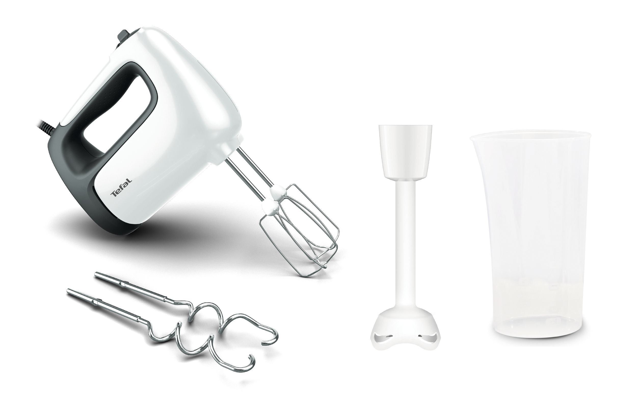 Tefal Prep'Mix+ HT4611 Hand Mixer - 500W - White