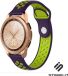 Strap-it Bracelet de montre connectée en silicone - Convient pour Samsung Galaxy Watch 41mm / 42mm - Violet/Jaune