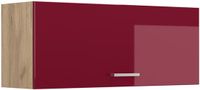 Vicco Hangkast R-Line, Rode hoogglans/Goudkleurig Eiken, 100 cm Plat