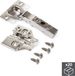 Emuca 1011307 Pack van 20 scharnieren Ø 35 mm 100° met zachte sluiting voor zich overlappende deuren en accessoires voor vastschroeven met verbindingsbehuizing
