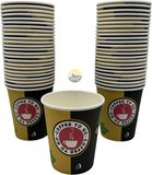 KURTT Koffiebekers to go Karton Zwart/Goud 200 ml 500 stuks