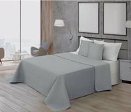 BELUM Decolores Sprei Liso Zilverkleurig Satijn 250 x 270 cm