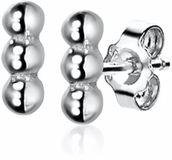 Zinzi boucles d'oreilles argentées 3 boules en ligne ZIO2230