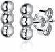 Zinzi boucles d'oreilles argentées 3 boules en ligne ZIO2230