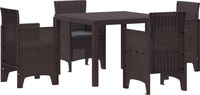 Maison Exclusive - Salon de jardin pour 5 personnes, couleur marron, en polypropylène