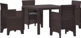 Maison Exclusive - Salon de jardin pour 5 personnes, couleur marron, en polypropylène
