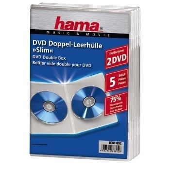 Hama Double DVD Jewel Case, Slim 5, transparent