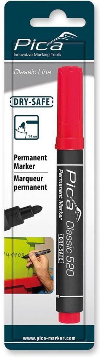 Pica 520/40 Permanent Marker - 1-4mm - Ronde Punt - Rood