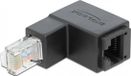 Delock CAT6 koppelstuk haaks zwart