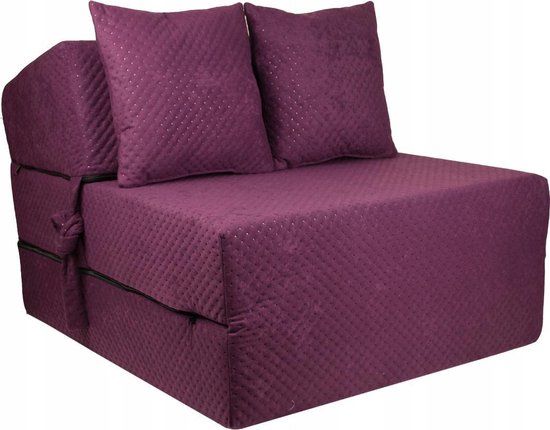 Viking Choice Luxe Opvouwbaar Logeermatras - Violet - 200x70x15cm - Met Kussens
