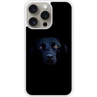 iPhone 15 Pro Chien noir bedrukt siliconen hoesje