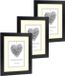 Zep lot de 3 cadres photo en bois noir 15 x 20 cm