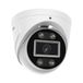 Foscam T5EP PoE 5 MP IP-koepelcamera voor buiten, met verlichte spots en sirene, wit