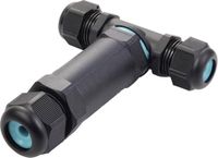 Sygonix SY-5516050 Kabelverbinder T-stuk Zwart