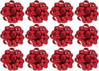 The Gift Wrap Company 12 Count Decoratieve Metallic Confetti Strikken, Medium, Rood