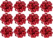 The Gift Wrap Company 12 Count Decoratieve Metallic Confetti Strikken, Medium, Rood