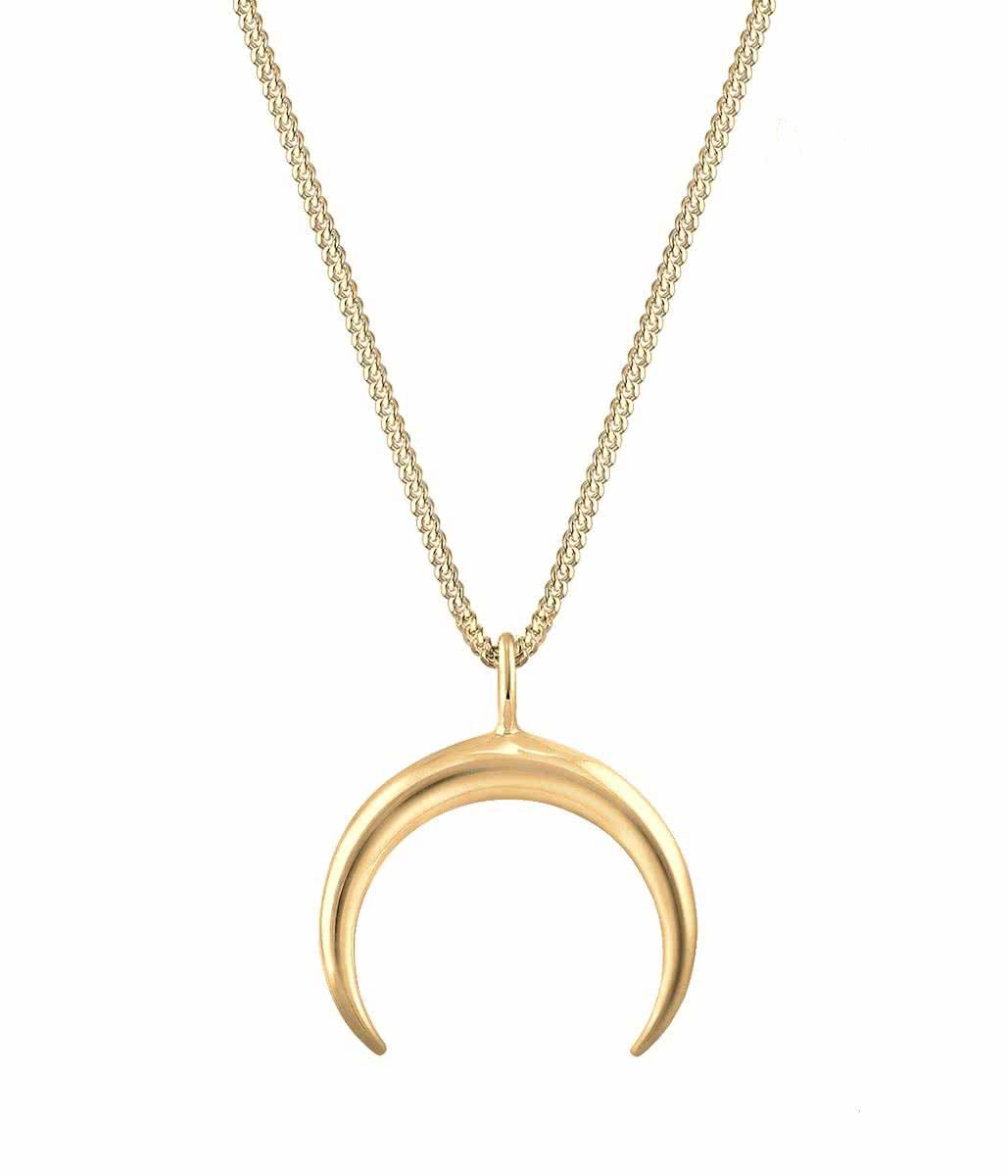 Elli Panda Elli Halsketting halve maan Astro 925 Sterling Zilver