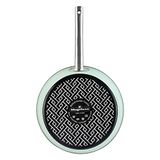 MAGEFESA Nordic Braadpan, 22 cm, met dubbellaagse antiaanbaklaag, versterkt met emaille buitenkant, mintgroen en roestvrijstalen handgrepen
