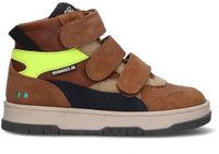BunniesJR 225991-414 Jongens Hoge Sneakers - Bruin - Leer - Klittenband Met Rits