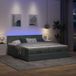 Maison Exclusive - Lit coffre avec matelas & LED Gris foncé 160x200 cm Tissu