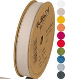 Halbach Seidenbänder 20 mm x 20 m, Linten Om Te Knutselen, Stoffen Band Voor Decoraties, Geweven Band 100% Katoen Doe-het-zelf Handwerk, Biasband Naaiwerk, Kleur: Linnen