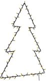 vidaXL Kerstboom Silhouet Kerstverlichting 115 LEDs Warm Wit