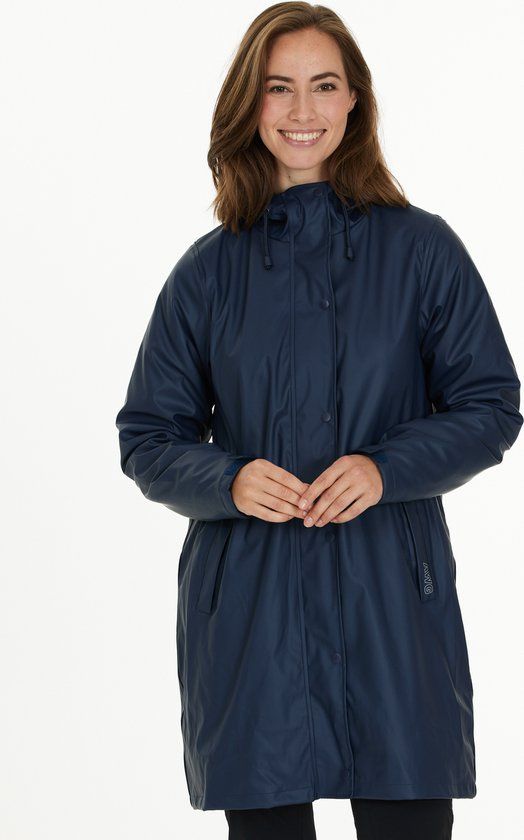 Weather Icecat Regenjas Simone Dames donkerblauw Polyester Waterdicht Herfst/Winter 2022