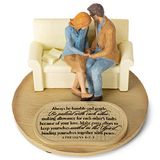 Lighthouse Christian Products Biddende Echtgenoot Vrouw Verenigd In De Geest 6 x 4.5 Gegoten Stenen Sculptuur