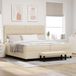 Maison Exclusive - Lit boxspring avec tête de lit, couleur crème, 200 x 200 cm, rembourré