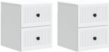 vidaXL Table de chevet murale blanc
