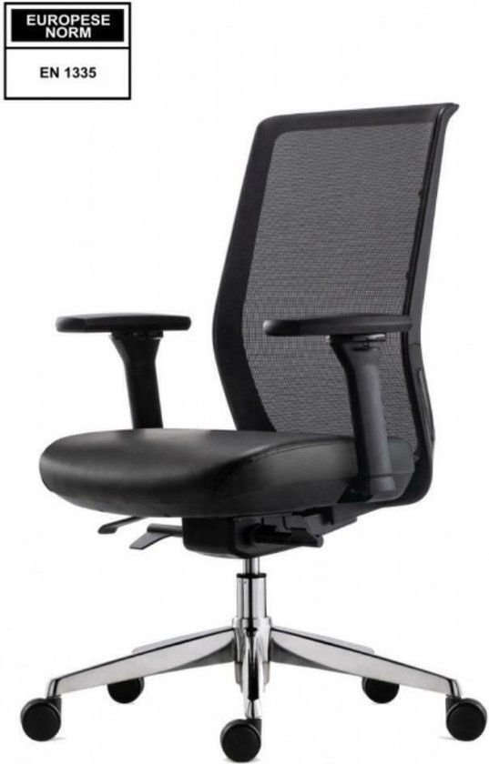 Ergonomic Office Chair Tokio - Adjustable Armrests - Mesh Back - Black