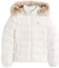Tommy Jeans Dames TJW Basic HOODED DOWN JACKET EXT DW0DW18312, Wit, XL