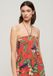 Superdry Midi-strandjurk met smokwerk - Dames - Jurken - Viscose - Eden Hawaiian Red