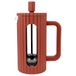 Café Olé Ciao 3 kopjes cafetière, roestvrijstalen gaas, Franse pers, rood