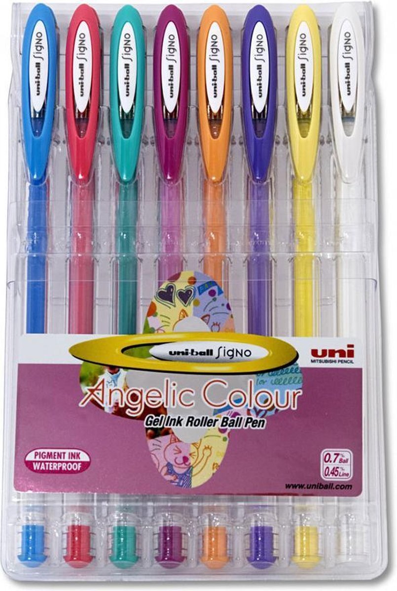 uni-ball Roller Signo Angelic Colour â€“ 8 stuks