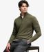 Superdry Essential Lichtgewicht Wol Blend Half Zip Trui Slanke Pasvorm Heren Sweaters