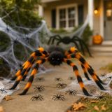 MikaMax XXL Spin Halloween Decoratie - Zwart/Oranje
