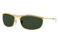 Ray-Ban Olympian I Deluxe Lunettes de soleil ovales en métal doré vert
