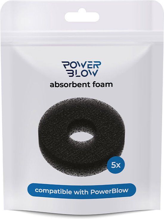 Kiiroo PowerBlow Absorbent Foam - Absorberende Schuimsponzen (Set van 5)
