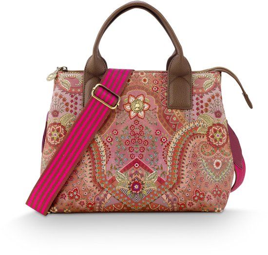 Pip Studio Fia Handtas Dames - Tas - Jabali - Rood - 26.5x14x22cm