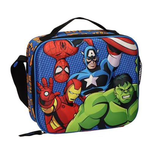 Avengers Koeltas voor jongens en meisjes, 3D-lunchbox met draaggreep en schouderriem
