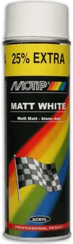 Motip Spuitbus Acryl Wit Mat